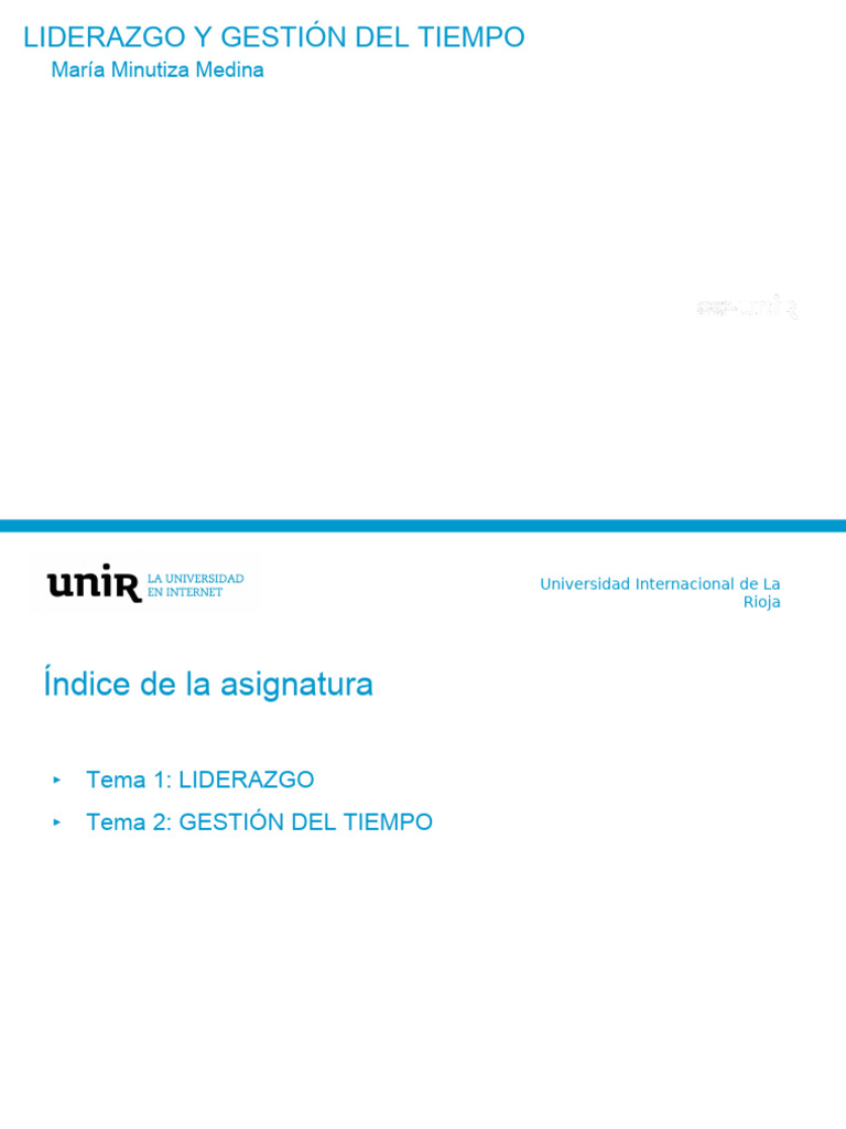 Liderazgo y Gestión Del Tiempo | PDF