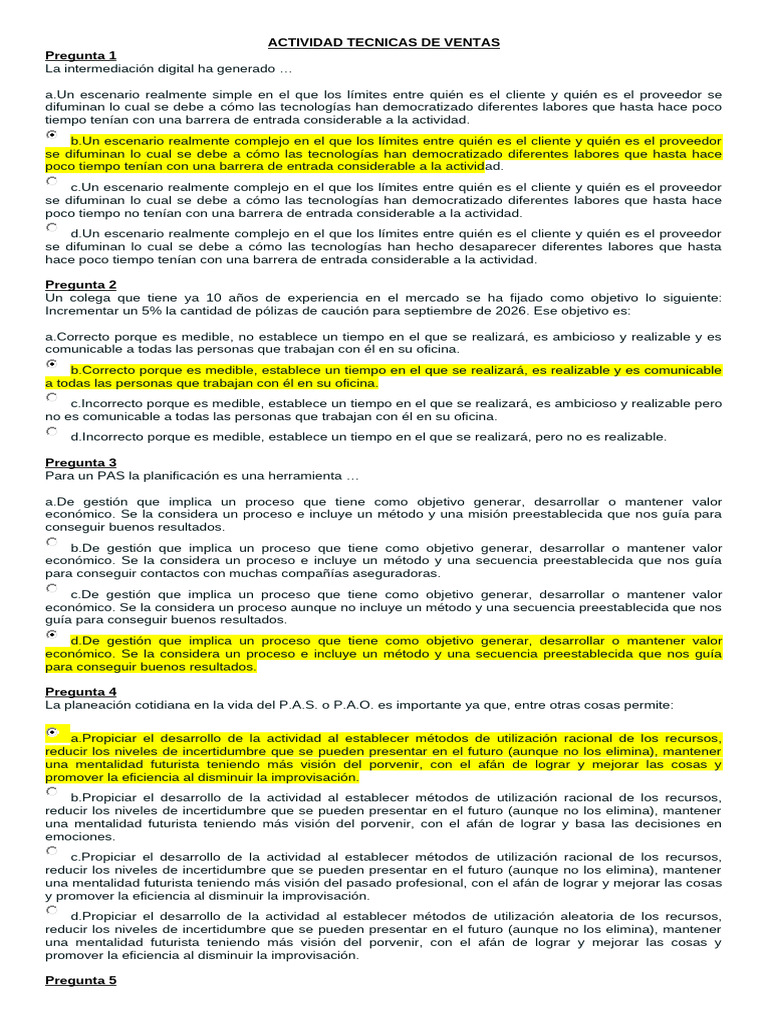Actiidades Tecnicas de Venta | PDF | Análisis FODA | Marketing