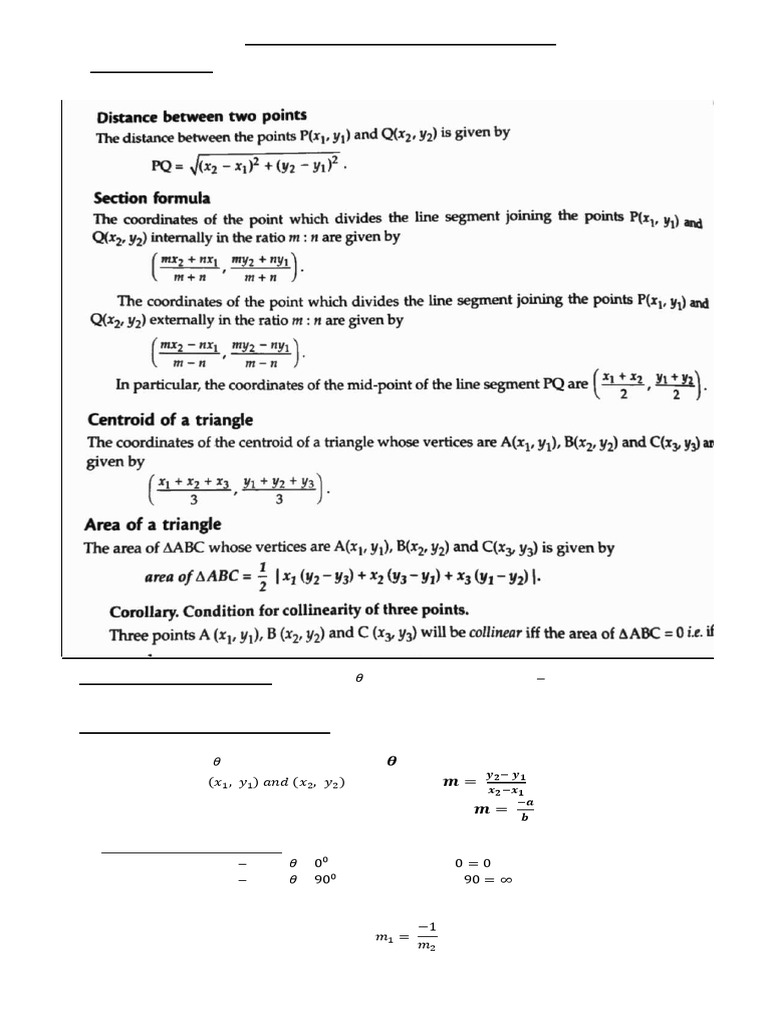 CHAPTER 17 Straight Lines Notes | PDF | Line (Geometry) | Slope