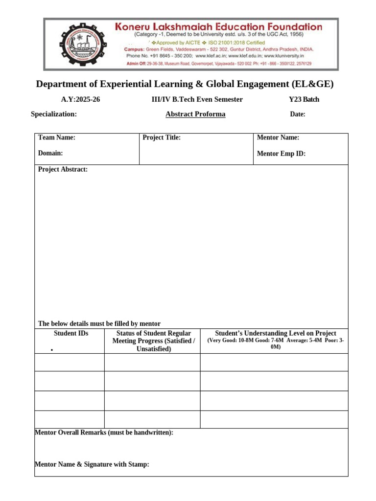 Y23 HTE Project Abstract Format | PDF