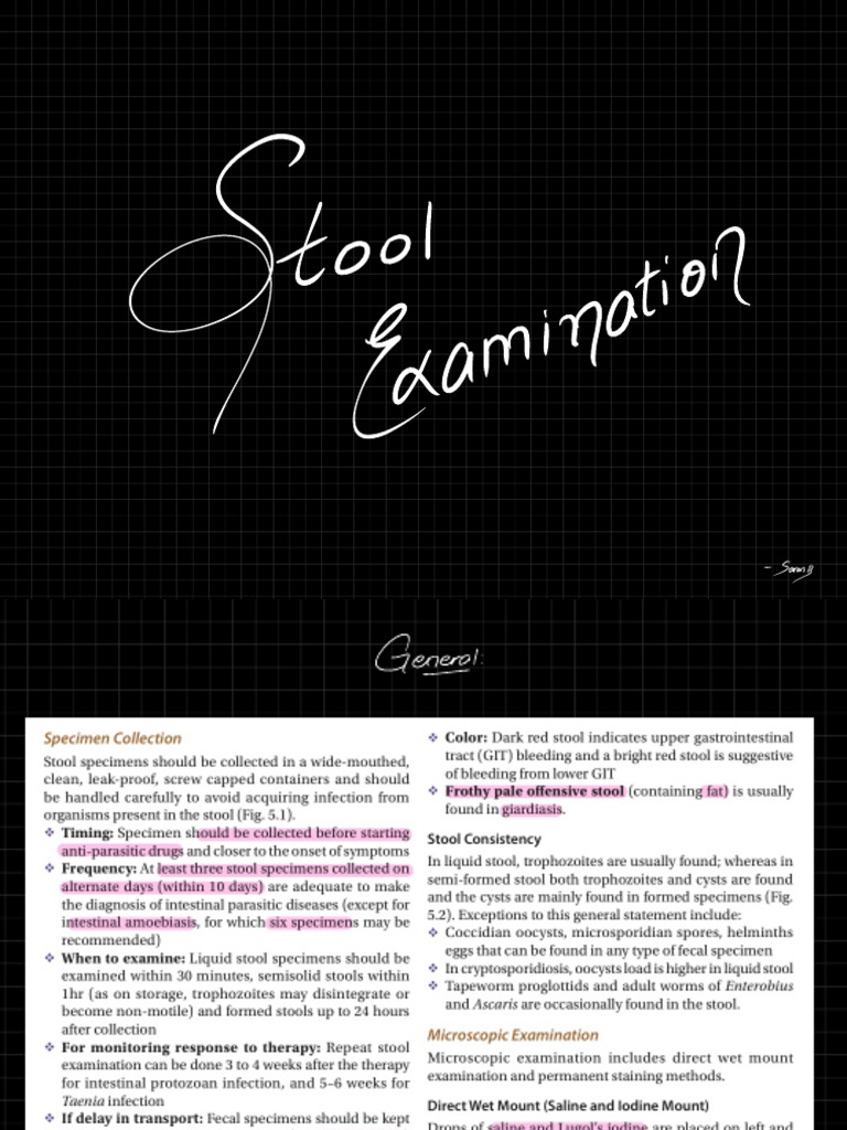 Stool Examination 260219 201242 | PDF