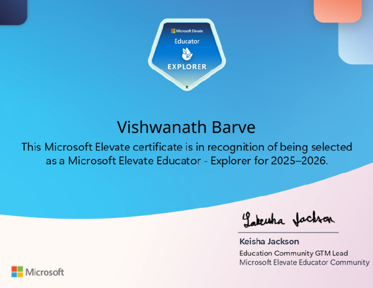 MicrosoftElevateEducator Explorer2025 202620260224 31 Zmlfic | PDF