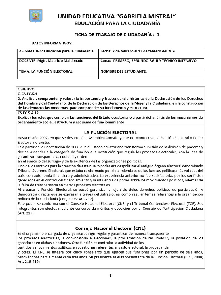 Ficha de T#1 1ro 2do. BGUI Tec. CIU F. Elect. 2 Feb. Al 13 Feb. 2026 ...