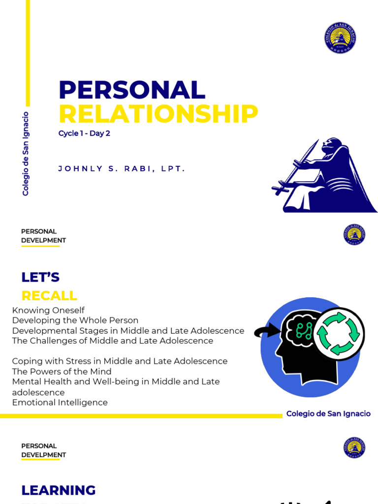 Personal Relationship 3 1 | PDF | Love | Adolescence