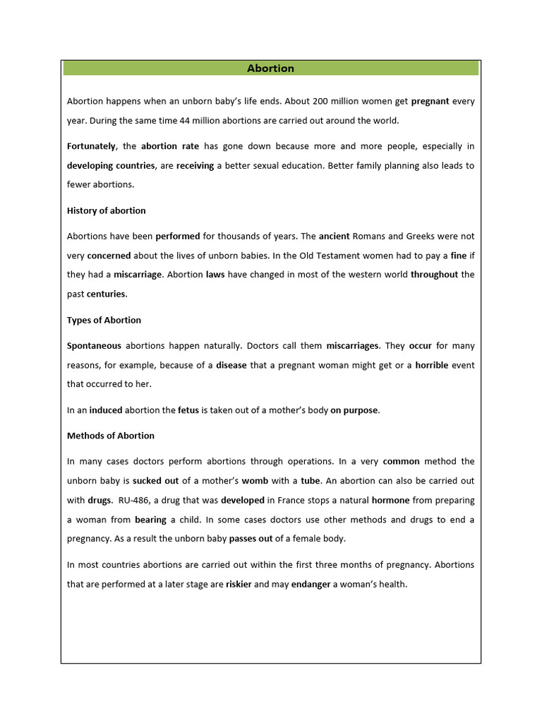 Abortion | PDF | Abortion | Pregnancy