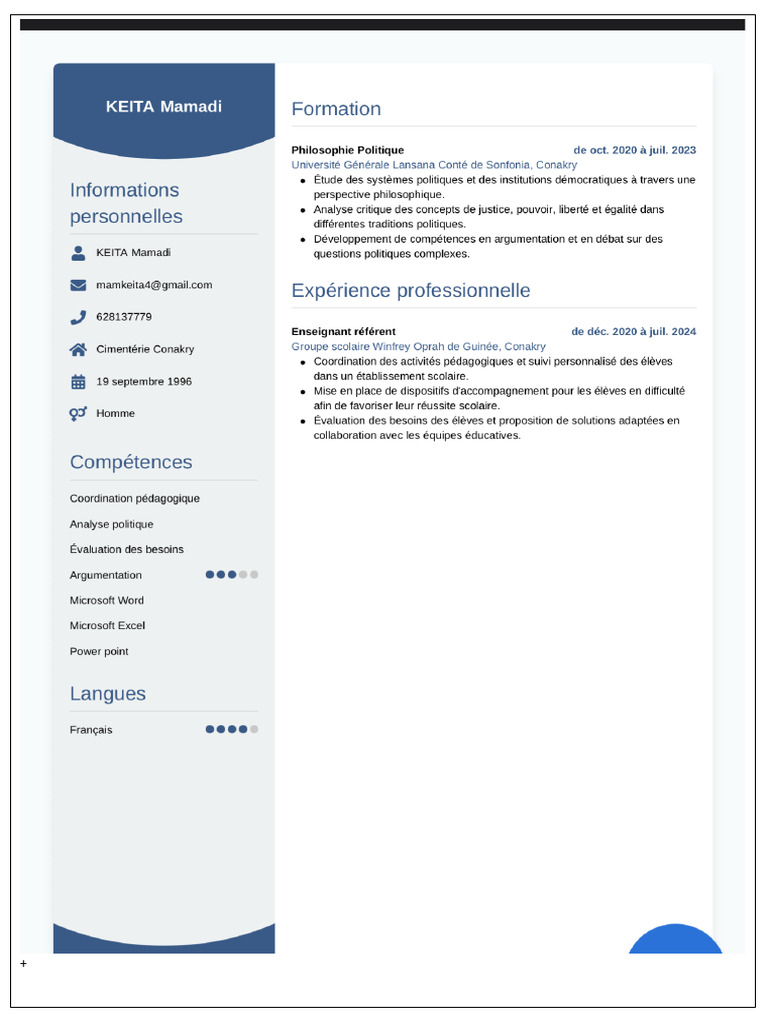 MK CV | PDF