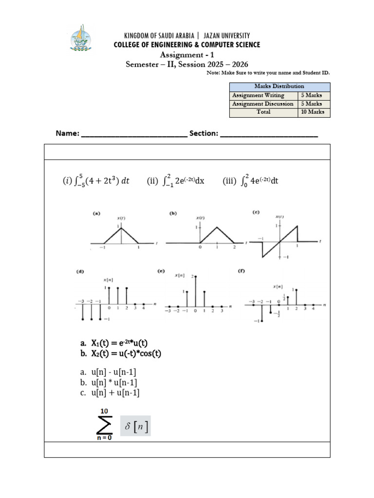 Assignment 1 S&S | PDF