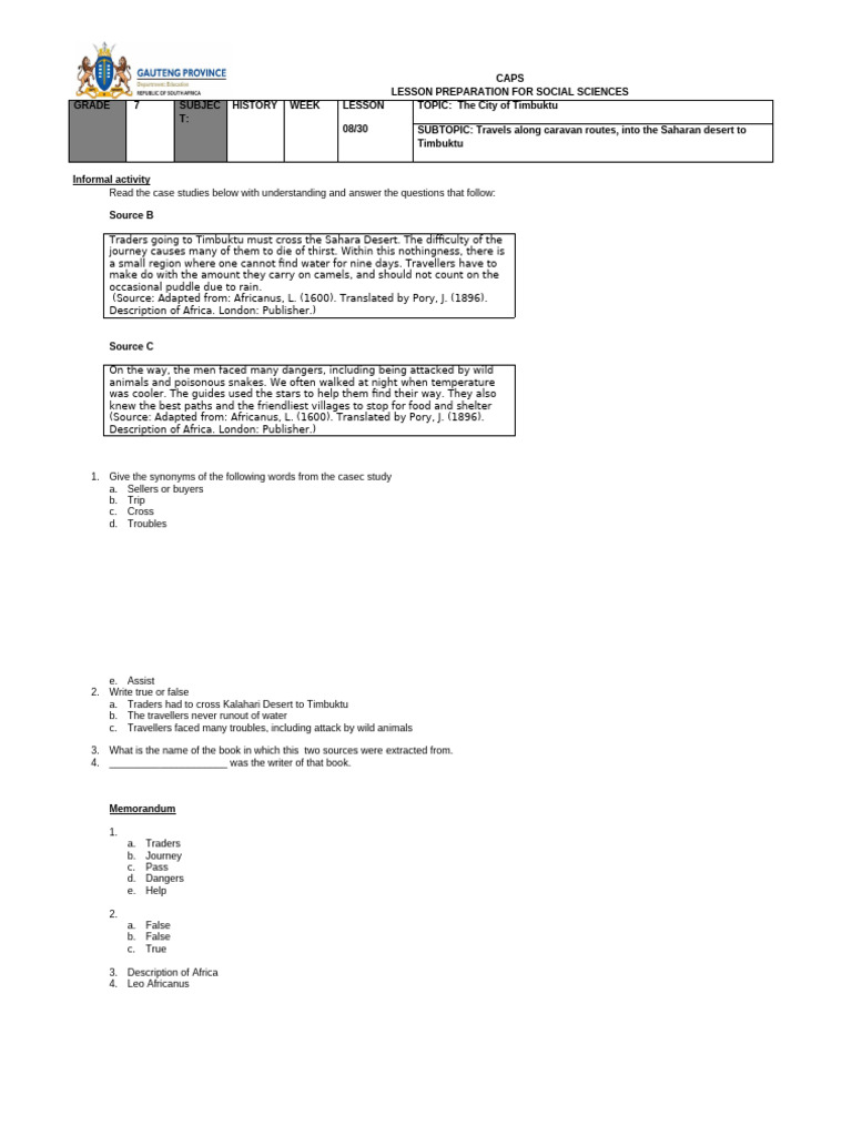 Lesson 8 Activity | PDF