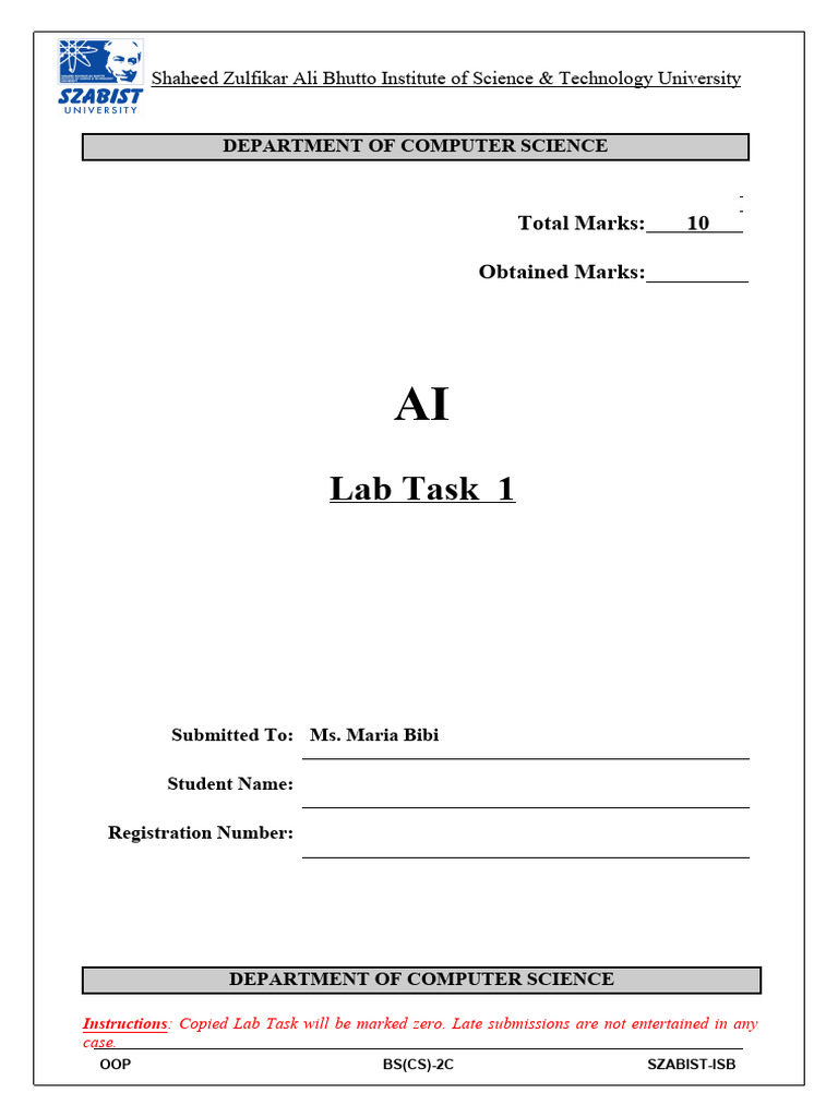 Lab Task 1 | PDF