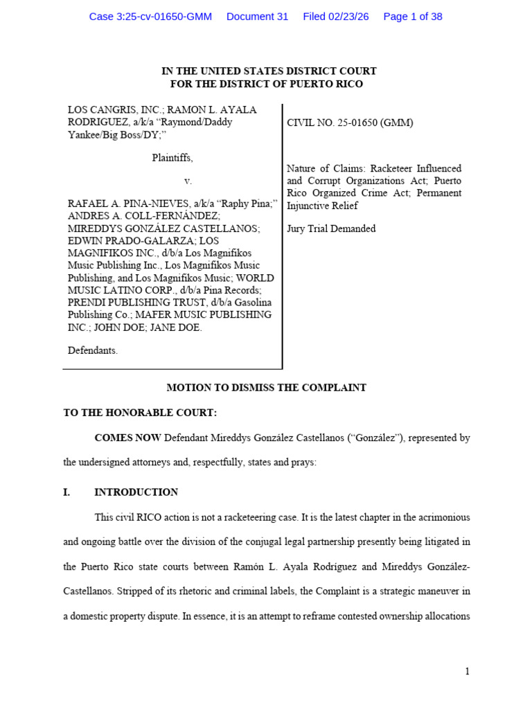 Caso Los CangrisMiredyspdf | PDF | Racketeer Influenced And Corrupt ...