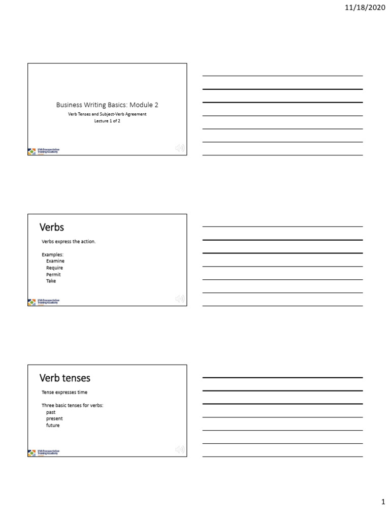 Workbook - Module 2 - Part 1 | PDF | Grammatical Tense | Verb