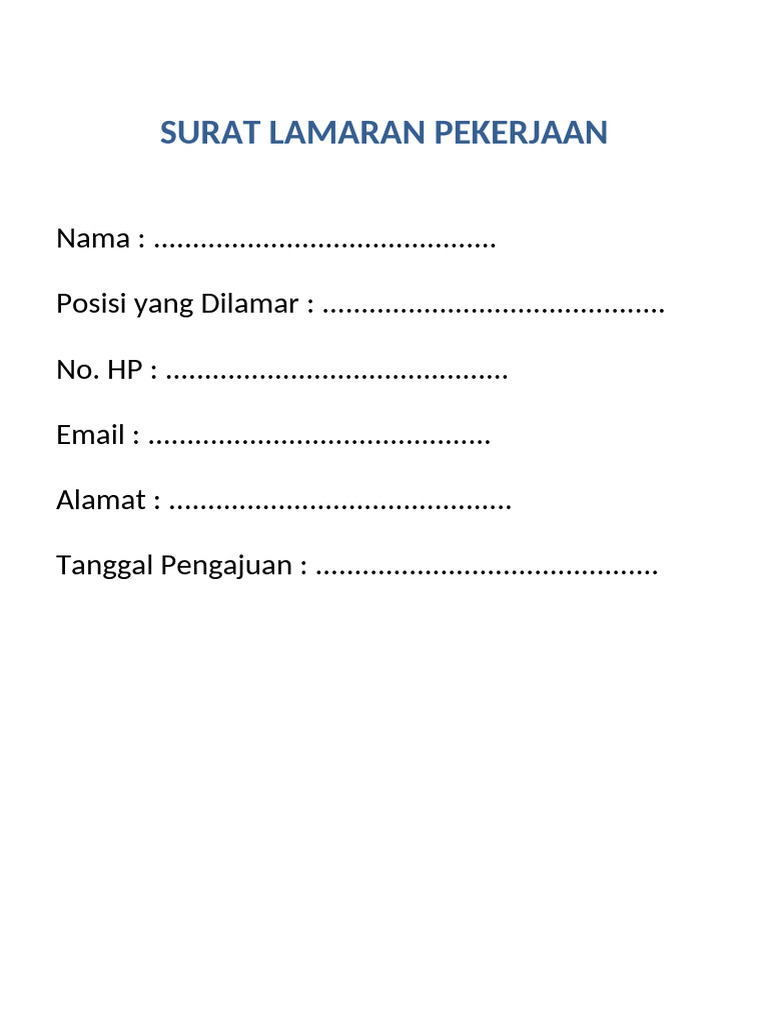 Label Surat Lamaran Rapi | PDF