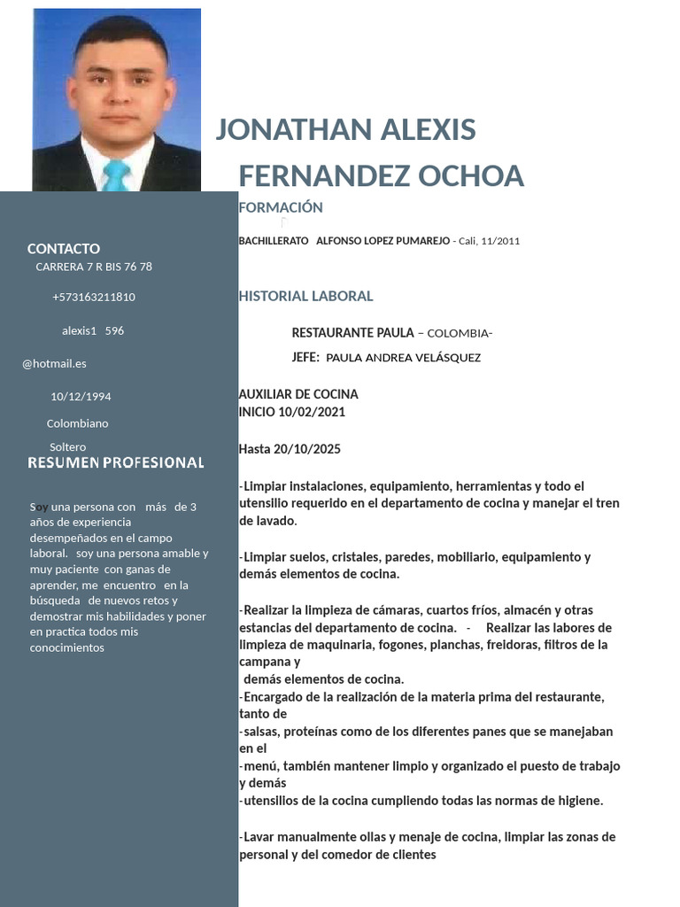 Cv Jonathan Alexis | PDF