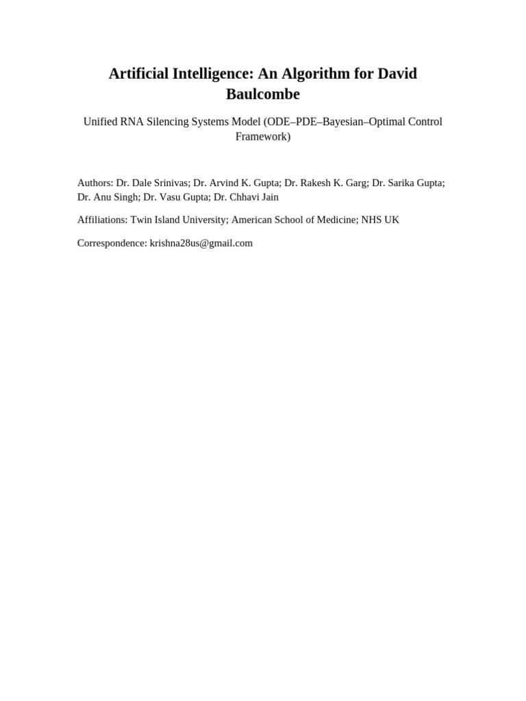 AI Algorithm For David Baulcombe FINAL COMPLETE | PDF | Applied ...