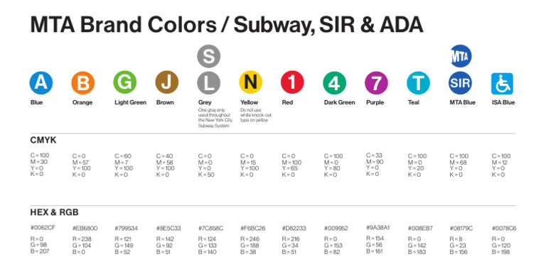 MTA Brand Colors - Online | PDF