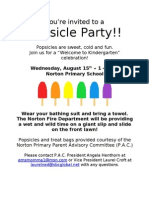 Kindergarten Popsicle Party Invitation