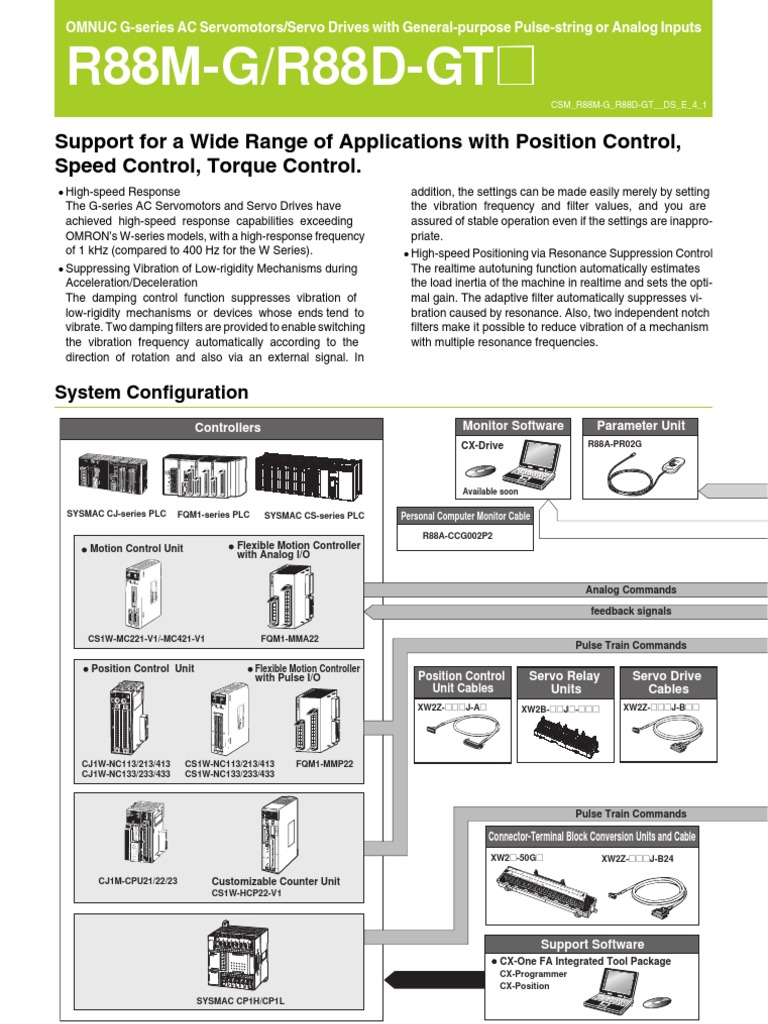 G Servo Datasheet Electrical Connector Power Supply