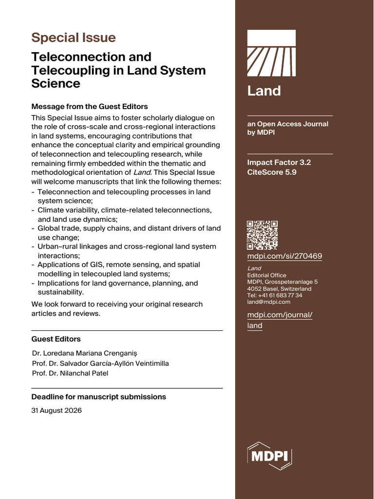 Teleconnection and Telecoupling in Land System Science | PDF | Open ...