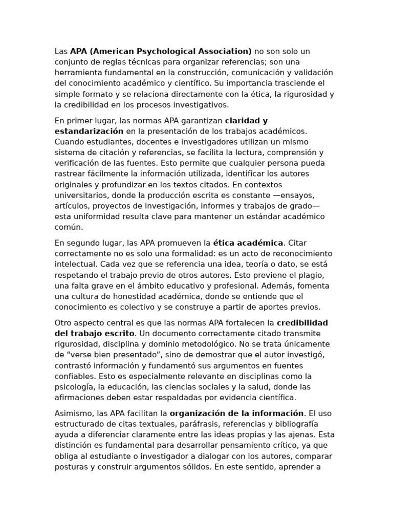 APA (American Psychological Association) | PDF | Estilo apa | Aprendizaje
