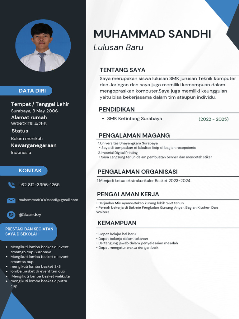 CV Muhammad Sandhi - 20250523 - 104359 - 0000 | PDF