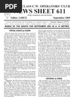 News Sheet 611: The First Class C.W. Operators' Club