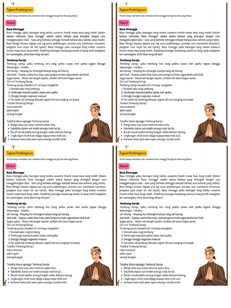 Bahasa Jawa Basa Rinengga | PDF
