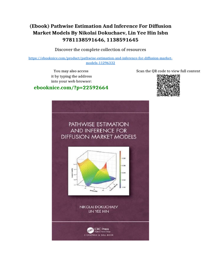 (Ebook) Pathwise Estimation and Inference For Diffusion Market Models ...