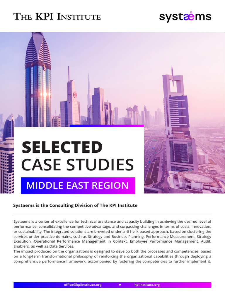 Selected Case Studies Middle East Region Systaems | PDF | Performance ...