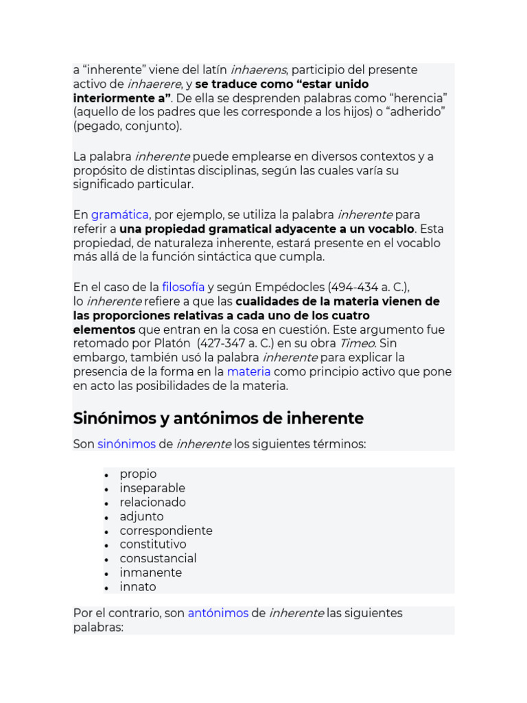 Las Inherentes | PDF