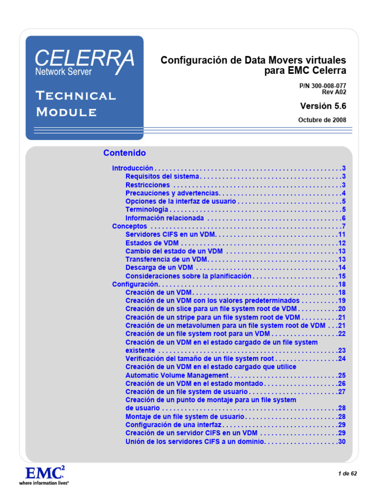 VDM EMC Almacenamiento | PDF | Servidor (Computación) | Archivo de ...