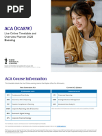 ACA Exam Timetable 2025 | PDF