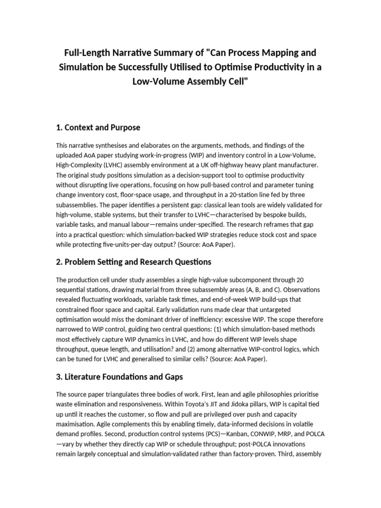 ICMR Submission 11 Narrative | PDF | Inventory | Simulation