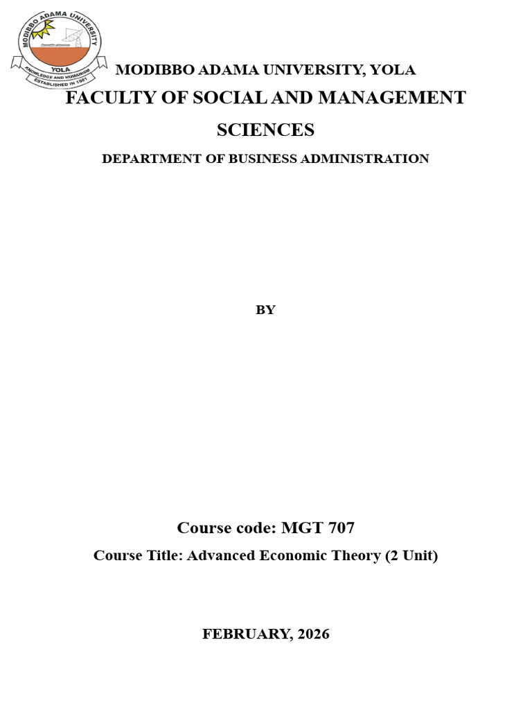 Course Code MGT 707 NOTES | PDF | Fiscal Policy | Macroeconomics