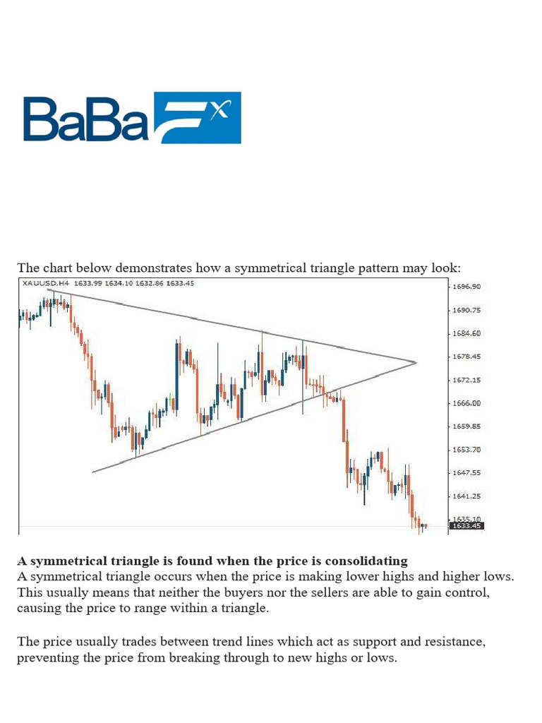 Identifying A Symmetrical Triangle Pattern | PDF