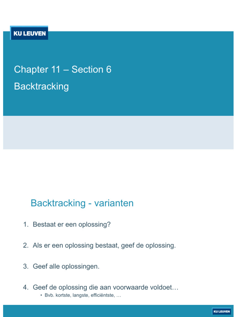 Les 9 - Backtracking | PDF
