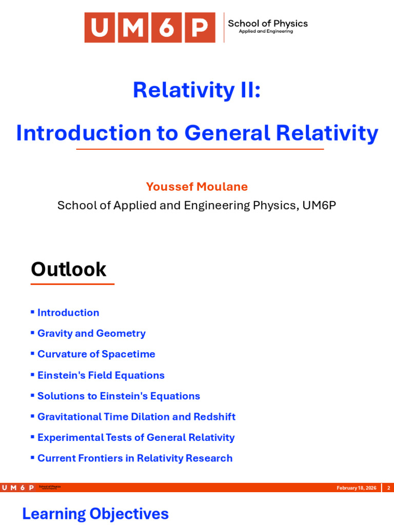 Generale-Relativity - Session 2 | PDF | Gravity | General Relativity