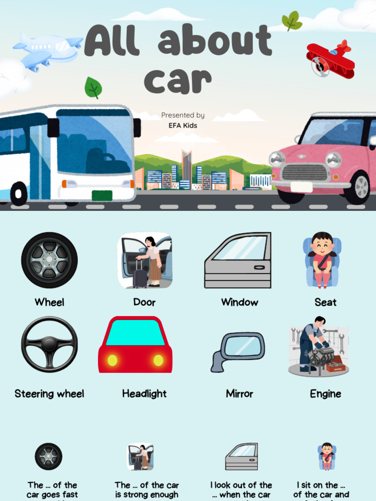 All About Car - Young Learners | PDF | Car Body Styles | Wheeled Vehicles