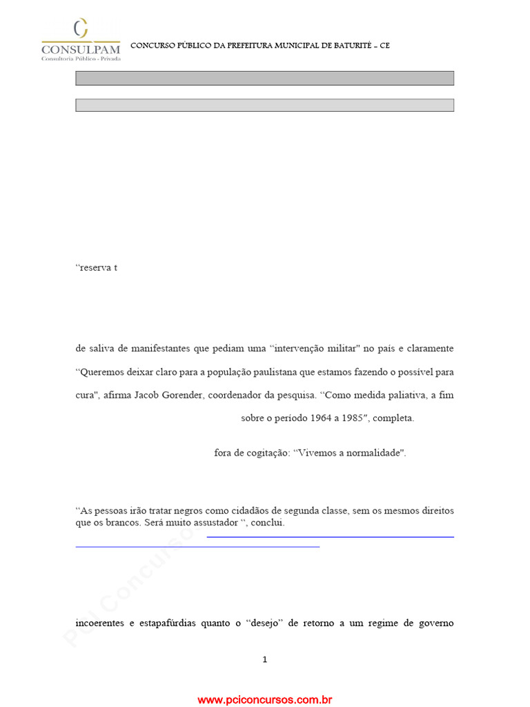 16 - Dentista - psf1 Pref - Baturité CE 2014 | PDF | Saliva | Dente humano