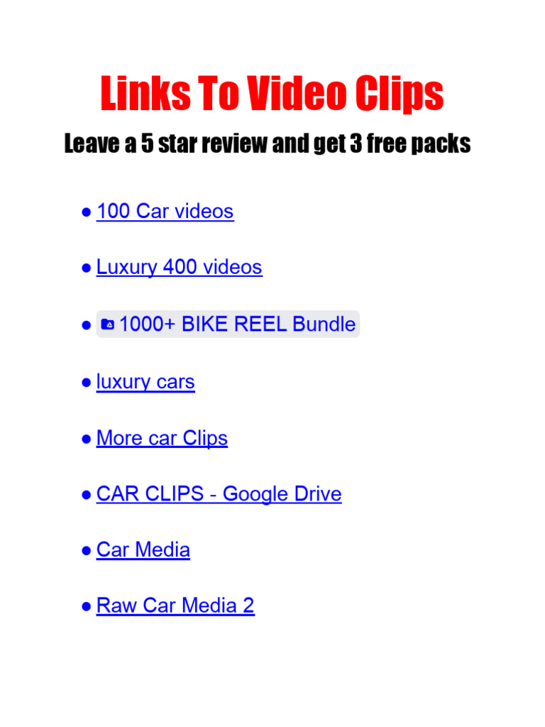Links To Video Car Clips | PDF