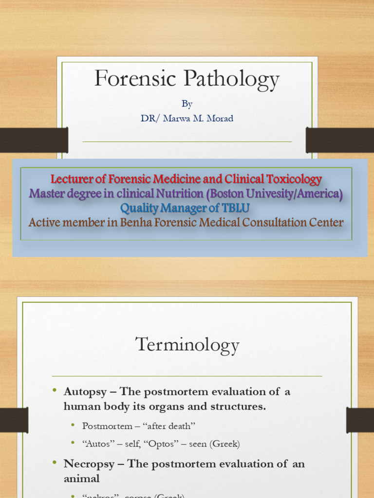 Introduction For Forensic - Pathology by DR-M.M.M | PDF | Autopsy