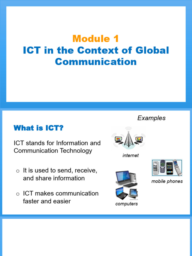 001-ICT in Global Communication | PDF