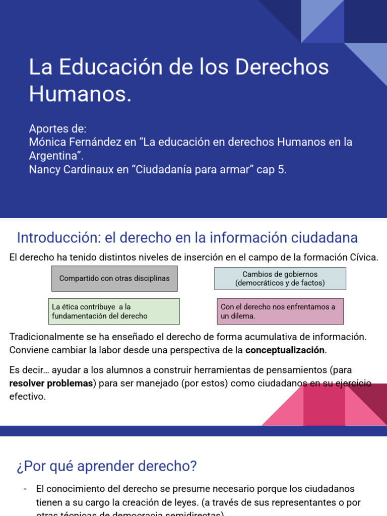 La Educación de Los Derechos Humanos. | PDF | Derechos humanos | Enseñando
