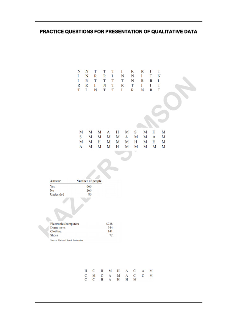 Lecture-2 Qualitative Data PQS | PDF