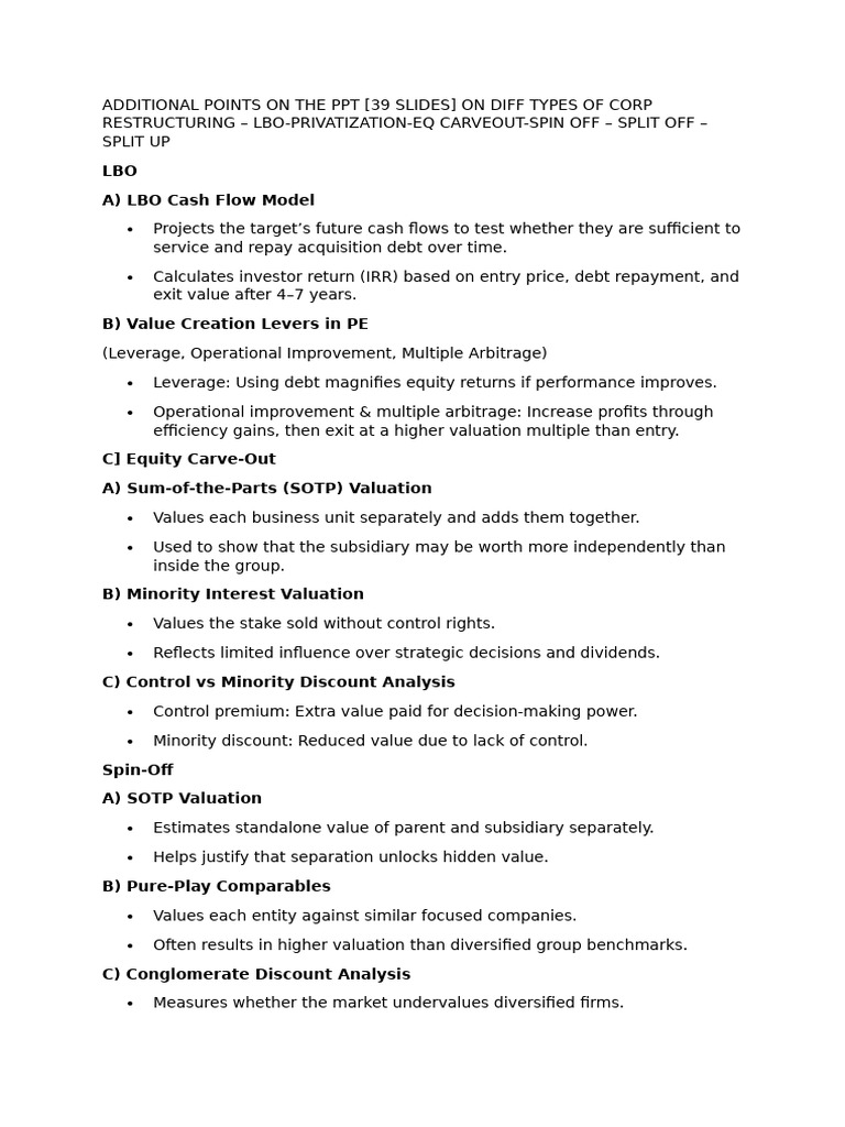 Additional Points On The PPT (39 Slides) On Diff Types of Corp ...