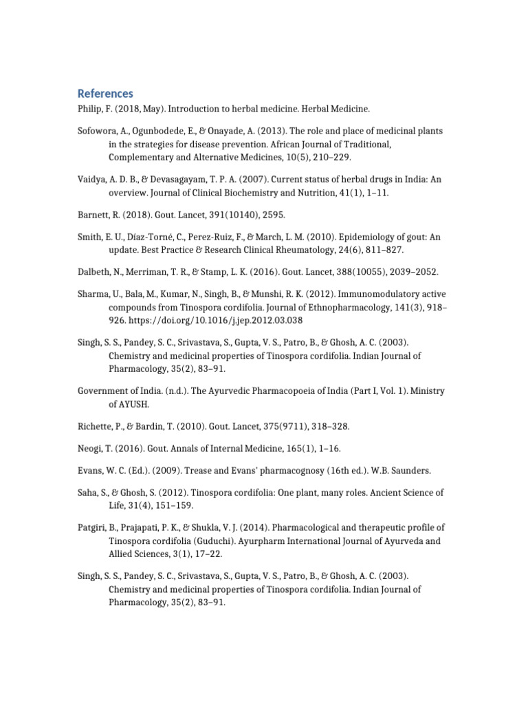 40 References APA Style | PDF | Pharmacognosy | Health Sciences