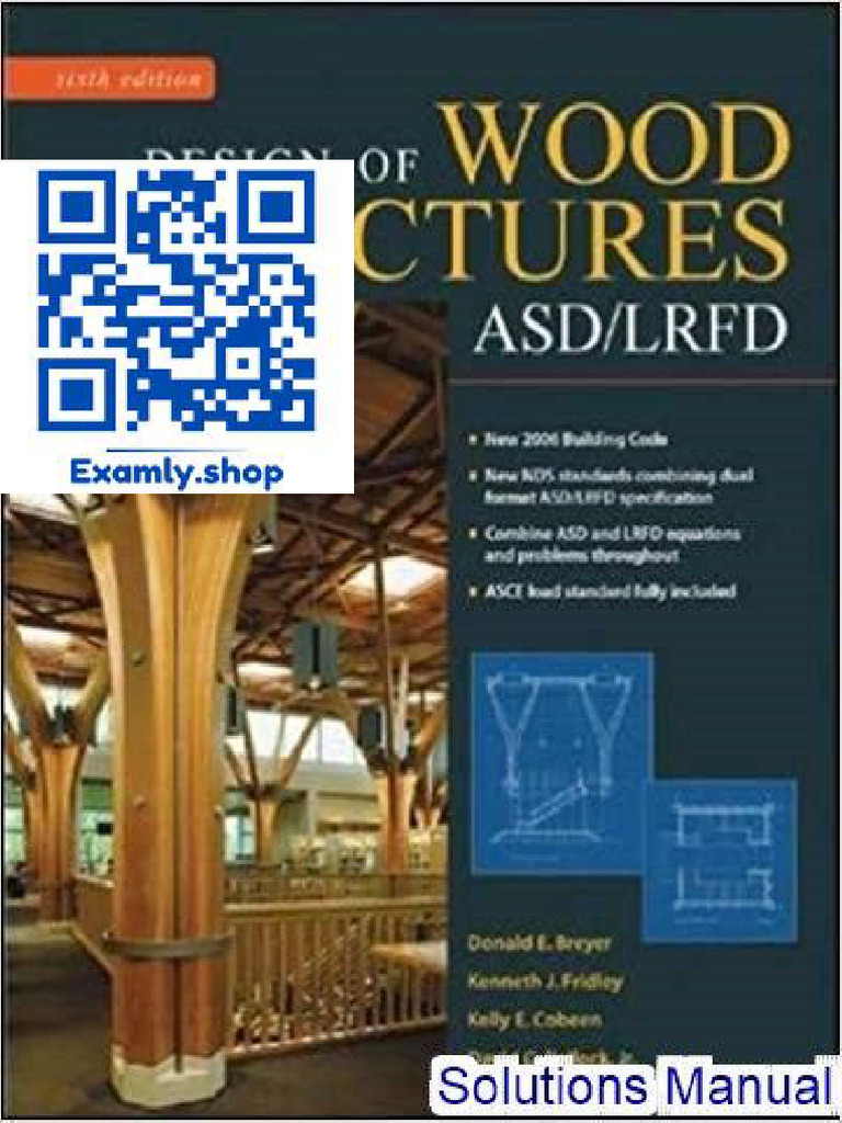 Textbook Design of Wood Structures ASDLRFD 6th Edition Donald Breyer ...