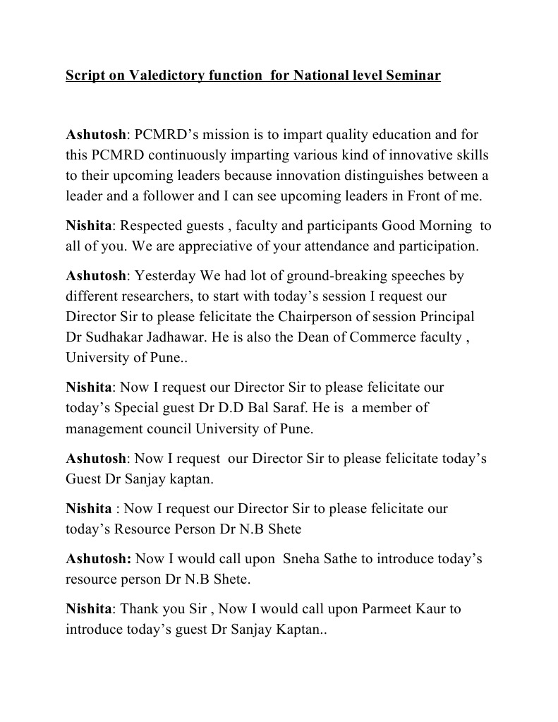 Script For Seminar Pdf