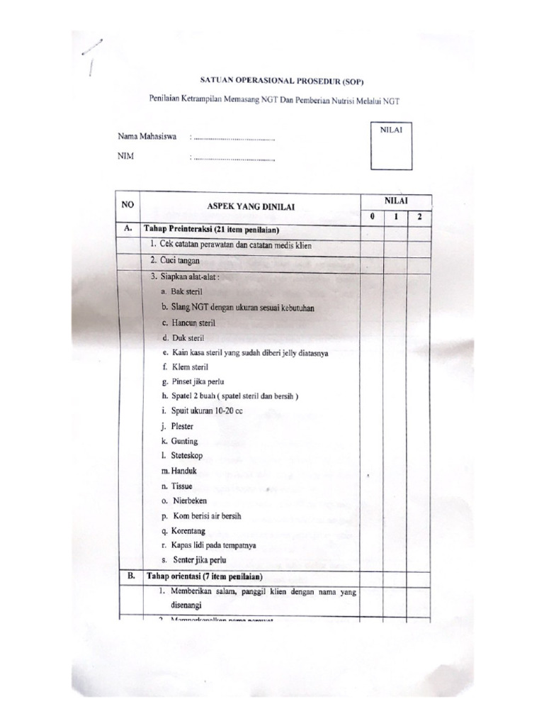 Sop NGT | PDF