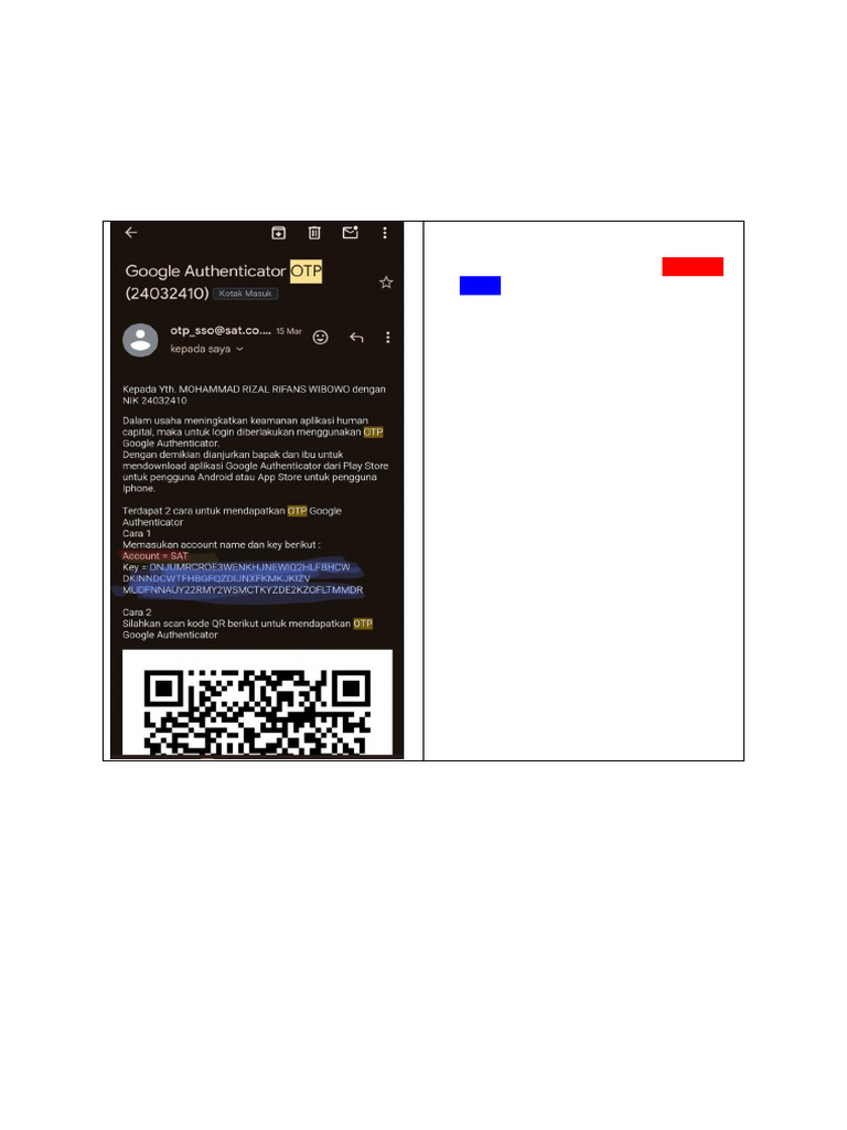 Setting OTP Google Authenticator | PDF