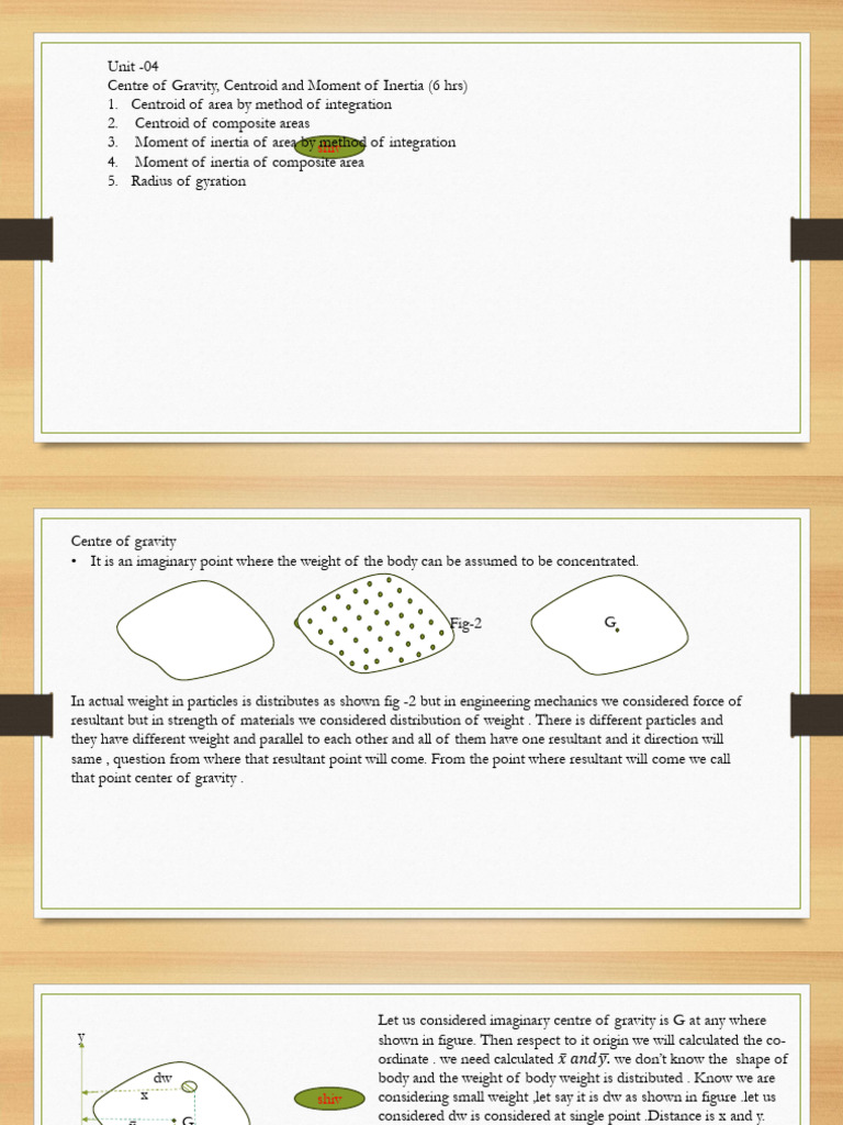 Centre of Gravity, Centroid and Moment of Inertia | PDF | Area ...